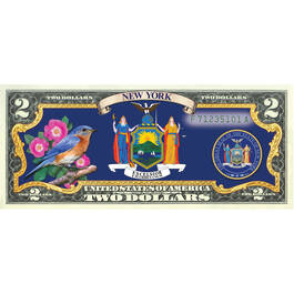State Bird and Flower Enhanced $2 Bill Collection 11346 0026 a NewYork