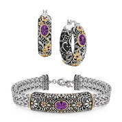 Bali Dreams Birthstone Bracelet and Earrings Set 11900 0057 b february