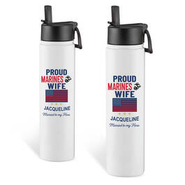 The Personalized Military Wife Insulated Water Bottle Duo 12782 0124 d marines