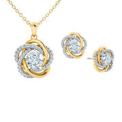 Perfectly Paired Love Knot Pendant with FREE Matching Earrings, Perfectly Paired Love Knot Pendant with FREE Matching Earrings 4922 0098 a main