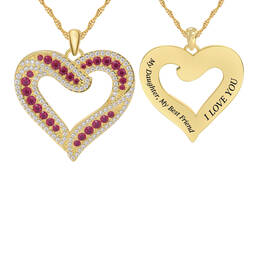 My Daughter My Best Friend Heart Journey Pendant 10217 0016 a main