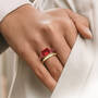 Born to Shine Birthstone Ring with Free Personalized Accent Band 12671 0011 q model
