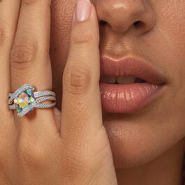 Glimmering Sea Crystal Ring 12623 0010 m model
