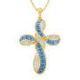 Heaven’s Blessing Diamond & Birthstone Cross Pendant, Heavens Blessing Diamond Birthstone Cross Pendant 6985 0014 l december