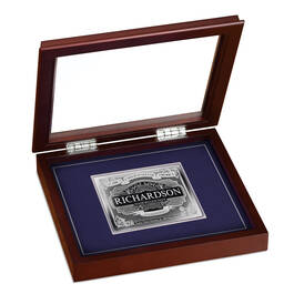 Personalized Three Ounce Silver Ingot 11800 0058 g displaybox