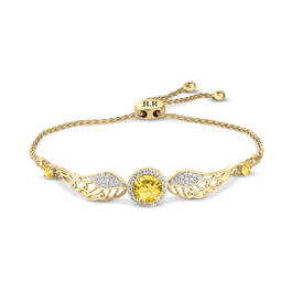 Personalized Angel Wing Birthstone Bracelet by Michael OConnor 12244 0019 k november