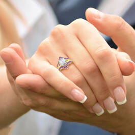 Personalized Birthstone Tiara Ring 10729 0017 n model