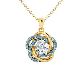 Birthstone Love Knot Pendant with FREE Matching Earrings 12709 0025 o march