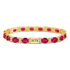 Birthstone & Diamond Tennis Bracelet 12017 0014 a main