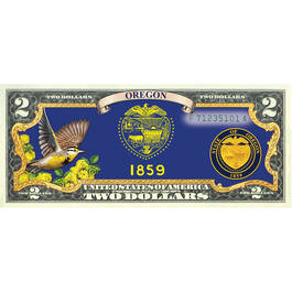 State Bird and Flower Enhanced $2 Bill Collection 11346 0026 a Oregon