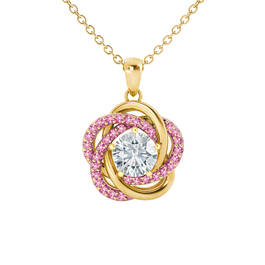 Birthstone Love Knot Pendant with FREE Matching Earrings 12709 0025 v october