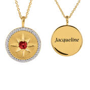 Birthstone & Diamond Star Pendant 12370 0015 a january