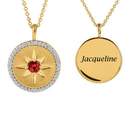 Birthstone & Diamond Star Pendant 12370 0015 a january