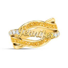 Golden Swirl Birthstone Ring 12672 0010 k november