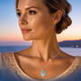 The Shimmering Sea I Love You Crystal and Diamond Pendant 12768 0015 m model