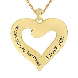 My Daughter My Best Friend Heart Journey Pendant 10217 0016 c back
