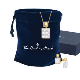 White Fire Pendant and Earring Set 10299 0025 g giftbox pouch