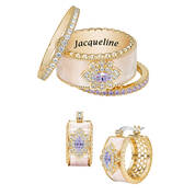 Birthstone Triumph Ring Set with Free Matching Earrings 12274 0012 f june