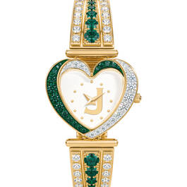 Womens Birthstone Initial Heart Watch 10332 0016 e may