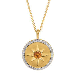Birthstone & Diamond Star Pendant 12370 0015 l november