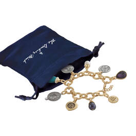 Crystal Bracelet Coin Pearl Charm 10667 0011 g gift pouch