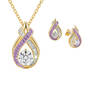 Birthstone Swirl Pendant with Free Matching Earrings 12210 0019 f june