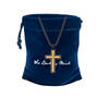 Personalized Diamond Cross and Dog Tag 12218 0029 g giftpouch