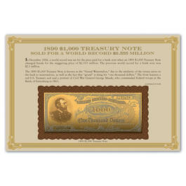 22kt Gold Replicas of Classic US Paper Currency 9497 0100 a main