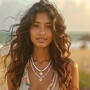 Seasonal Blooms Necklace Set with Matching Earrings 12508 0010 n model