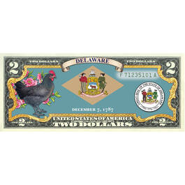 State Bird and Flower Enhanced $2 Bill Collection 11346 0026 a Delaware