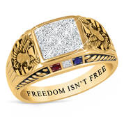 Freedom Isnt Free Patriot Diamond Ring 12658 0018 a main