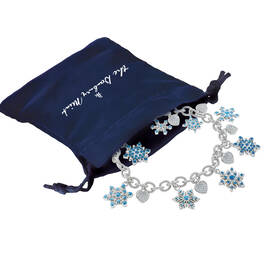 Snowflakes Hearts Charm Bracelet 10394 0011 g gift pouch