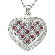 I Love You Dozen Rubies Pendant 4591 001 5 1