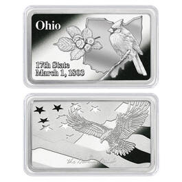 America the Beautiful Silver Plated Ingot Collection 11985 0014 zj OH