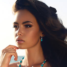 Turquoise Sea Earrings 11679 0023 m model