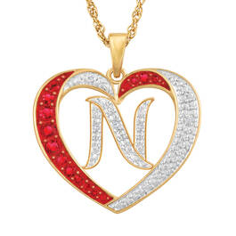 For My Granddaughter Diamond Initial Heart Pendant 10121 0011 a n initial