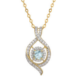 Sparkling Embrace Genuine White Topaz Pendant 12302 0018 c march
