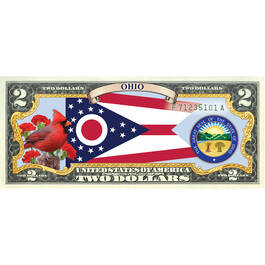 State Bird and Flower Enhanced $2 Bill Collection 11346 0026 a Ohio