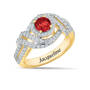 Personalized Genuine Birthstone Swirl Ring 10904 0014 g july