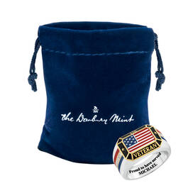 Freedoms Shield American Flag Ring 12490 0010 g giftpouch