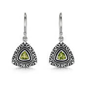 serenity green peridot drop earrings UK SEGPE a main
