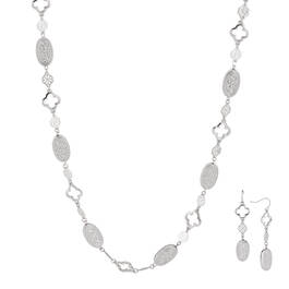 Silver Symphony Necklace Trio with Matching Earrings 12217 0012 d necklace