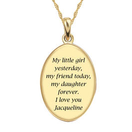 My Daughter I Love You Personalized Diamond Pendant 1162 0127 c back