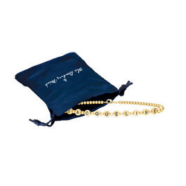 Personalized Golden Beaded Bracelet 12002 0029 j gift pouch