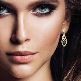 Black Onyx Teardrop Earrings 6072 001 8 3