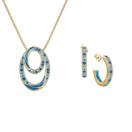 The Ocean Breeze Crystal Pendant with FREE Matching Earrings 12617 0018 a main