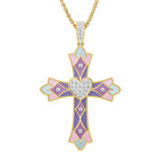 Radiant Faith Diamond Cross Pendant 10587 0018 b front