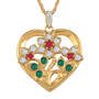 I Love You Ruby Diamond Bouquet Pendant 10894 0016 b front