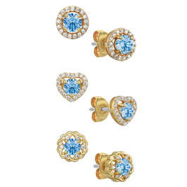 Genuine Birthstone Earring Set 12496 0014 o december