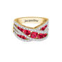 RubyFire™ Four Carat Kiss Ring, The Ruby Fire Four Carat Kiss Ring 11379 0018 b straight